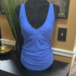 NWT Speedo Vibrant Blue Ruched swimsuit